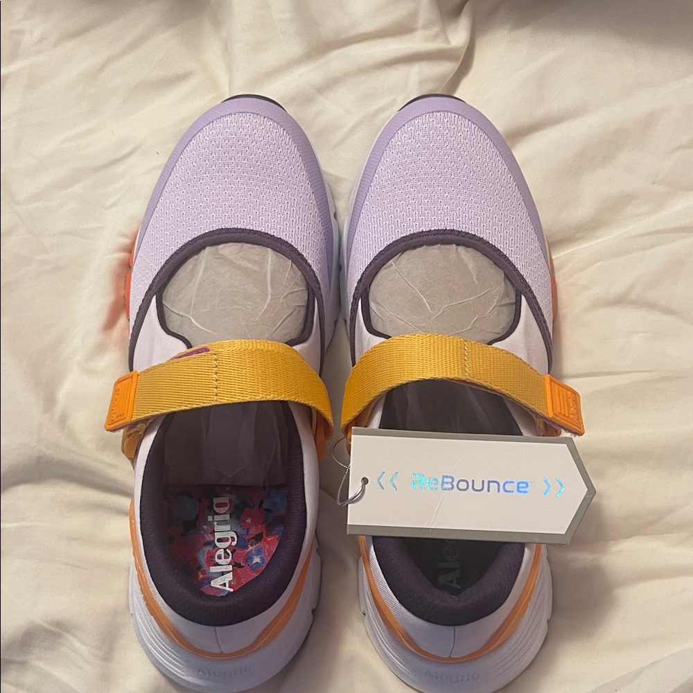 Alegria Iris Sneakers with Purple and Orange Accents - Picture 3 of 6